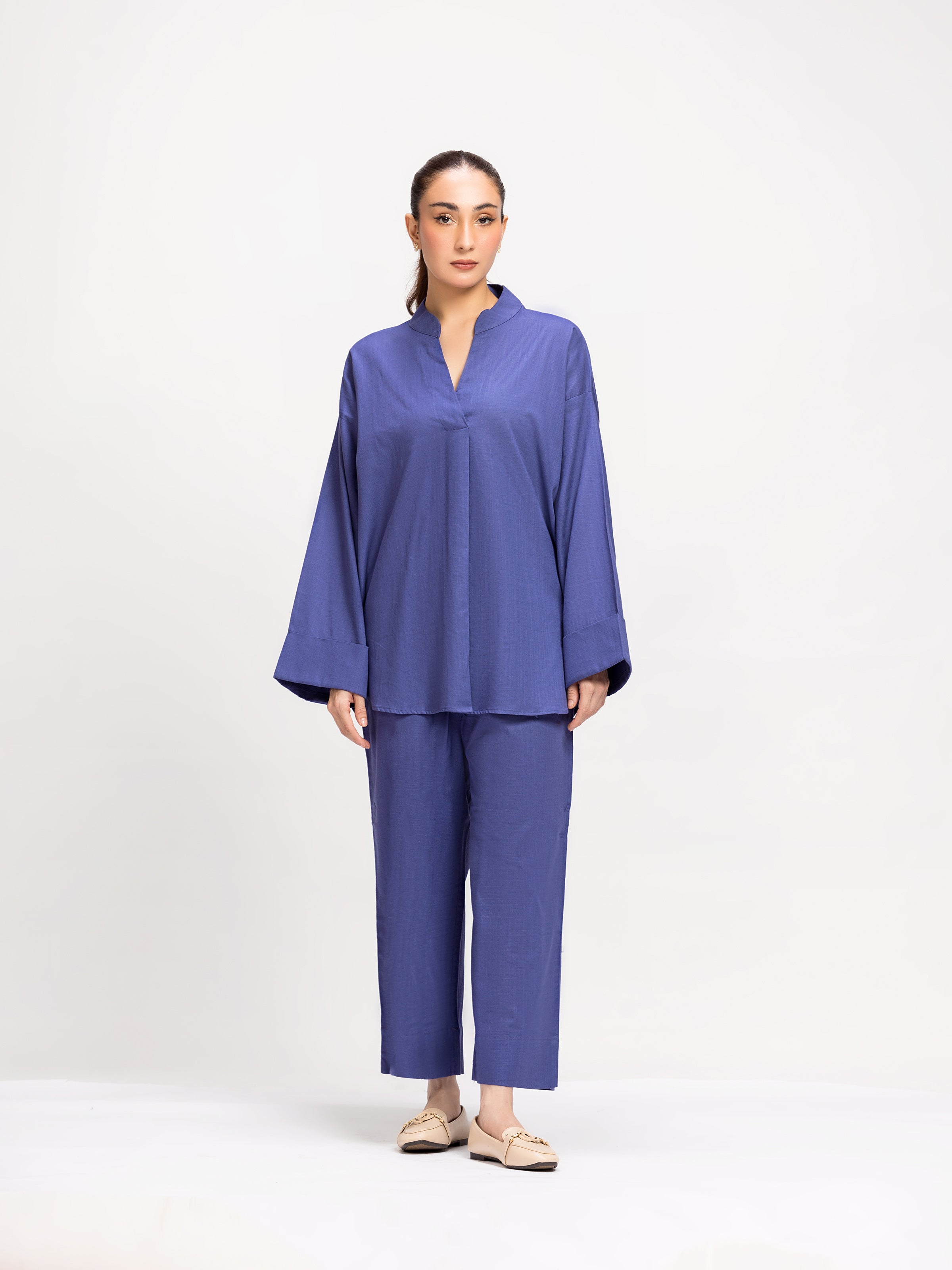 Relaxed Fit Embroidered Co-ord Set - FWTCS24-027