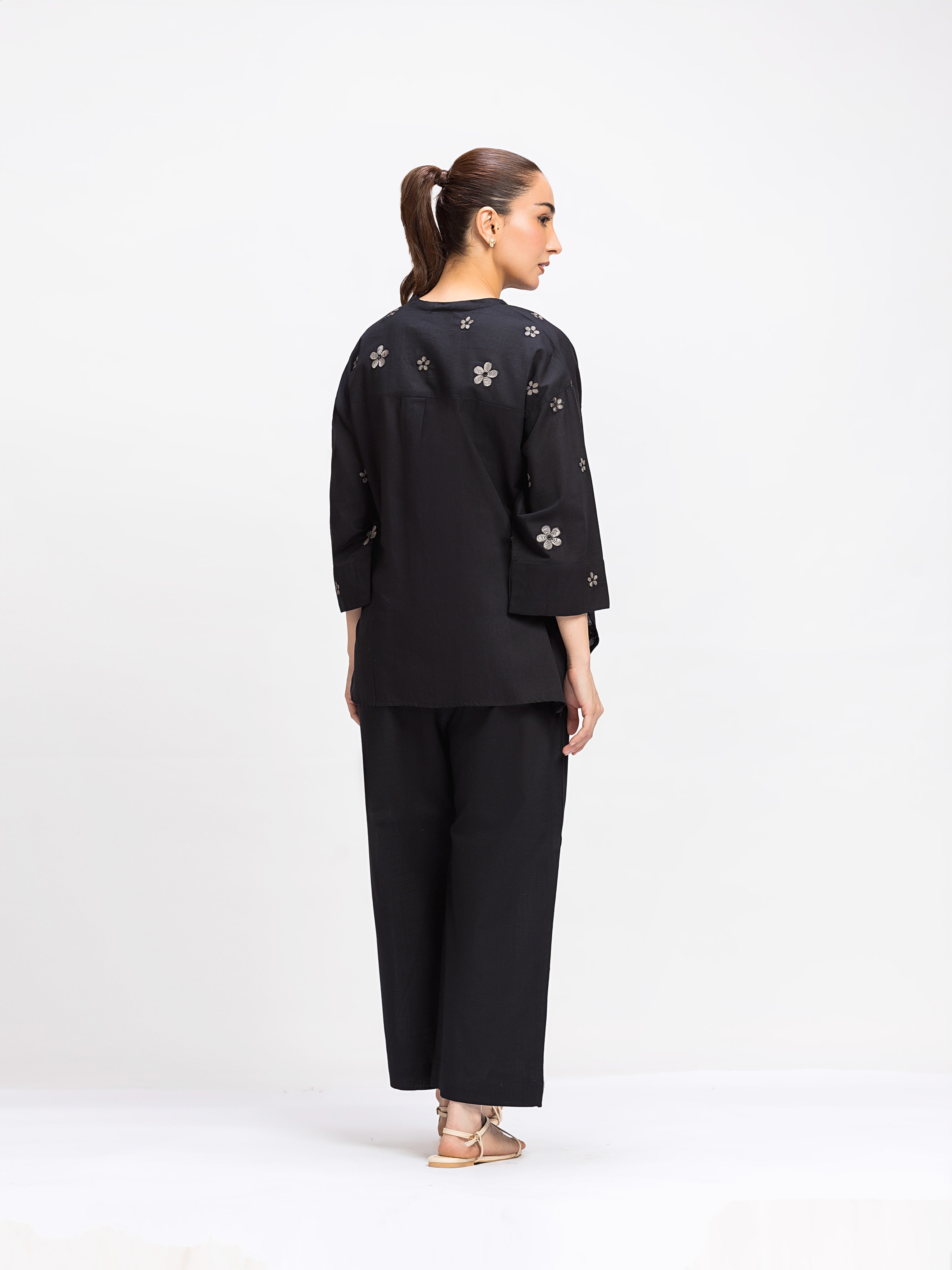 Relaxed Fit Embroidered Co-ord Set - FWTCS5-006