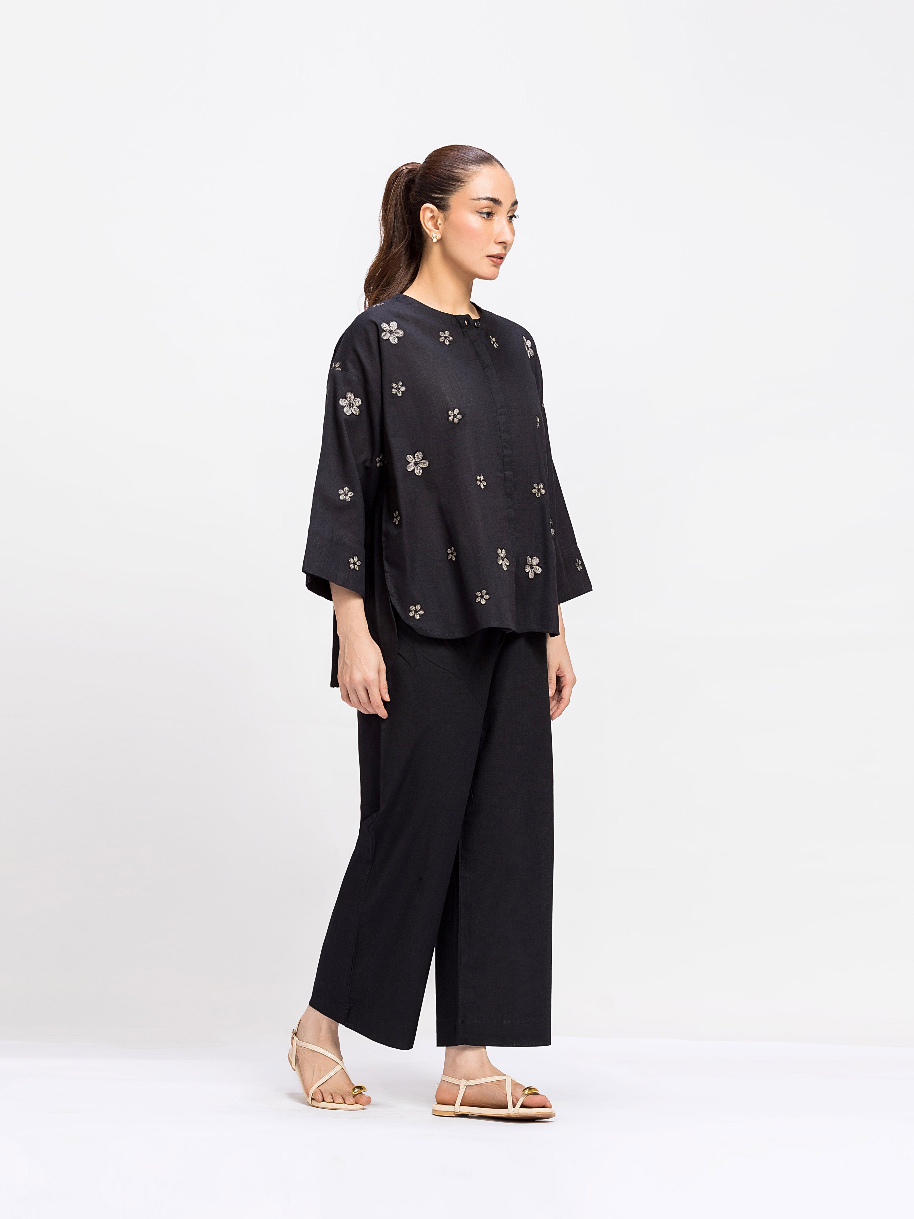 Relaxed Fit Embroidered Co-ord Set - FWTCS5-006