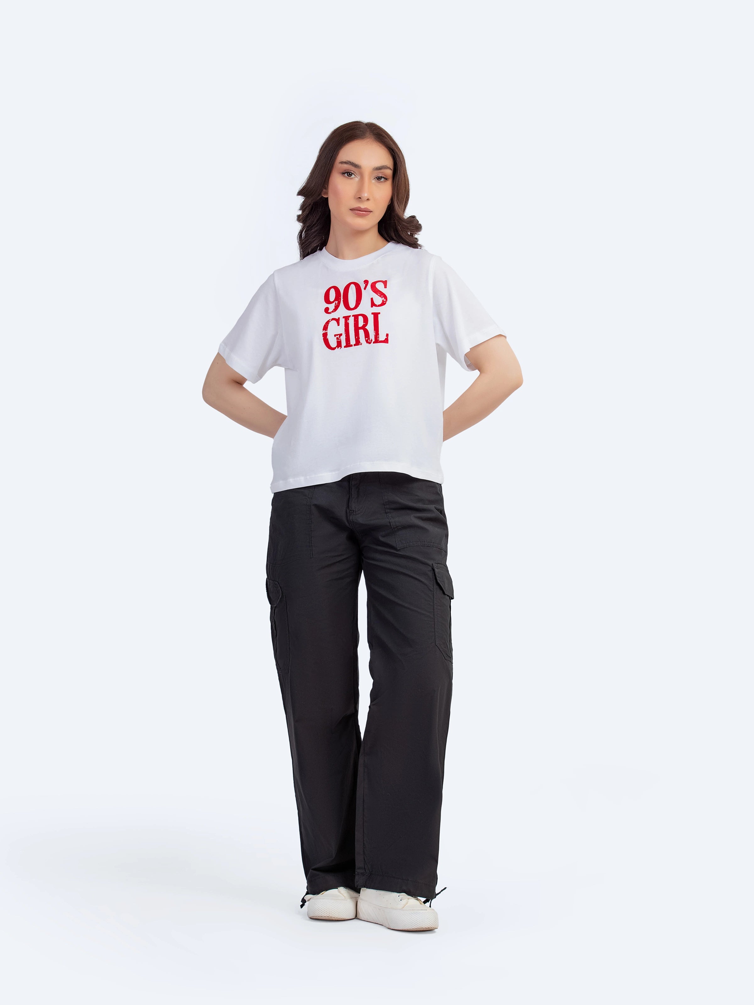90's Girl Cropped Graphic Tee - FWTGT5-007