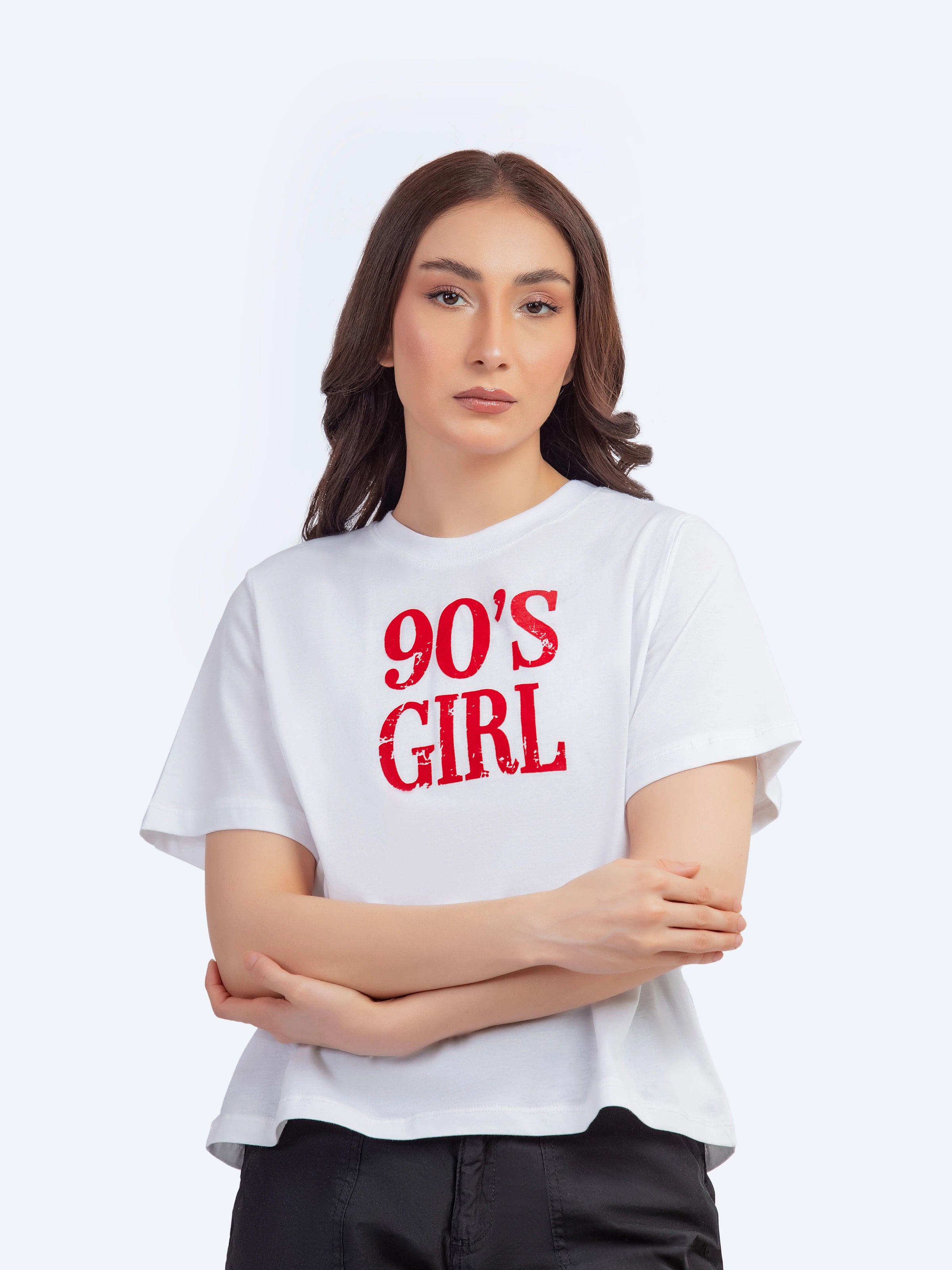 90's Girl Cropped Graphic Tee - FWTGT5-007