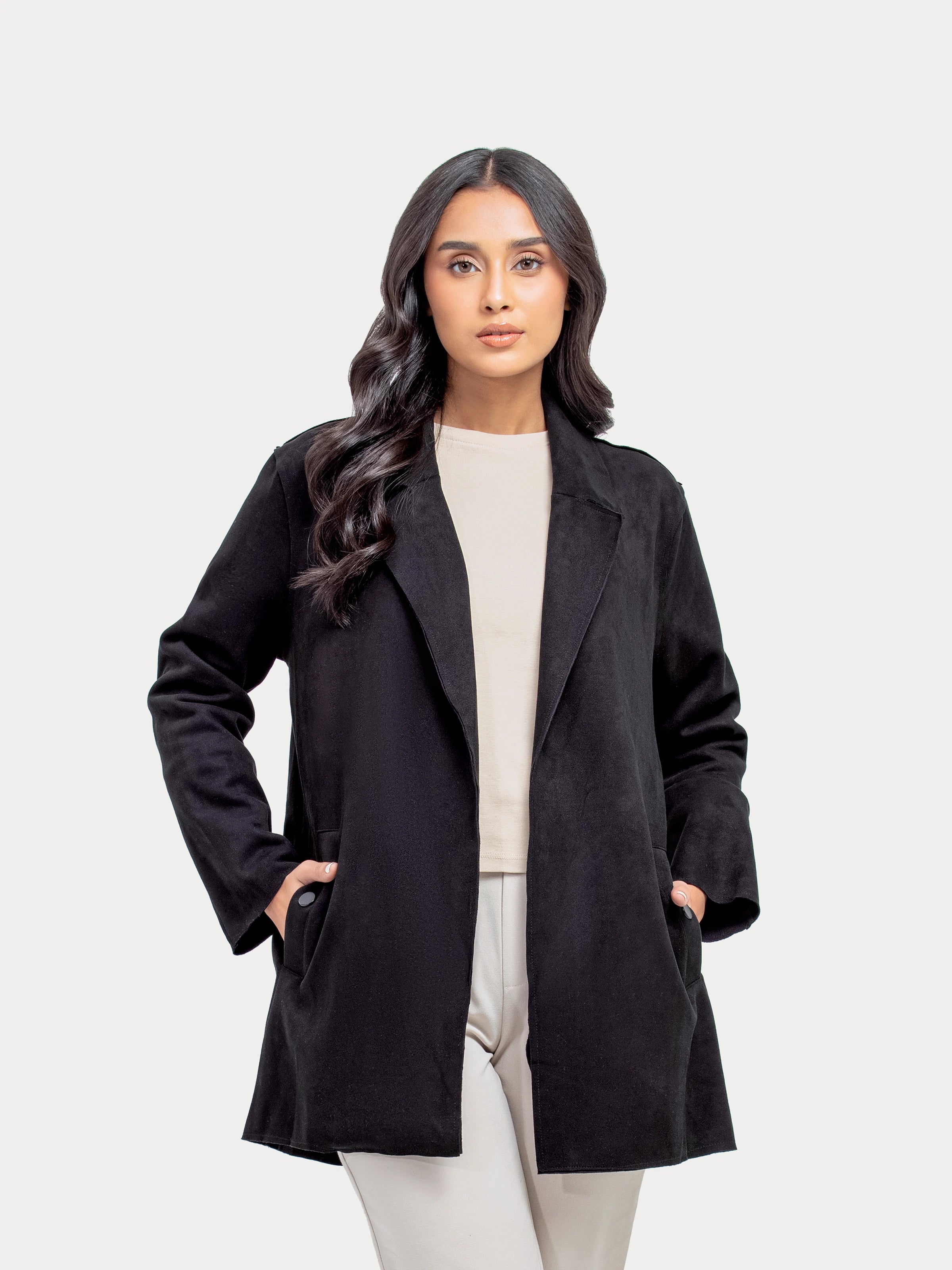 Suede Long Coat - FWTJ24-002