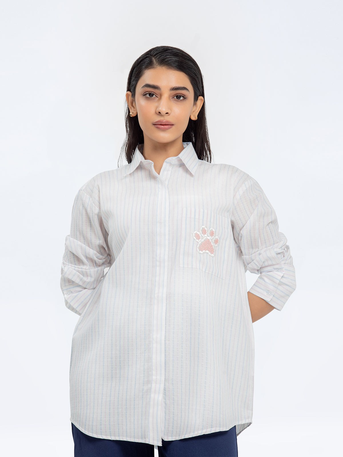 Relaxed Fit Button Up Shirt - FWTS24-046