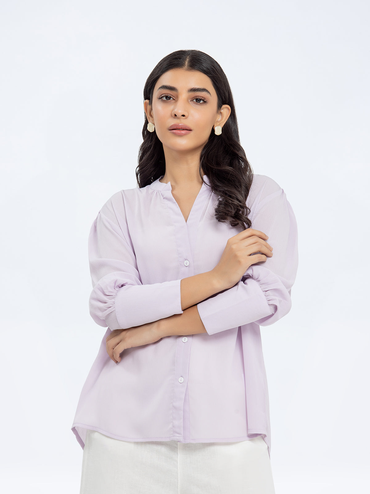 Relaxed Fit Button Down Shirt - FWTS24-050