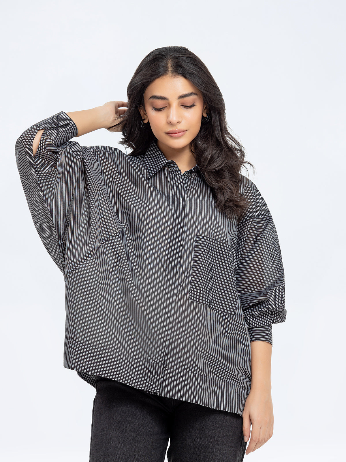 Relaxed Fit Button Up Shirt - FWTS24-055