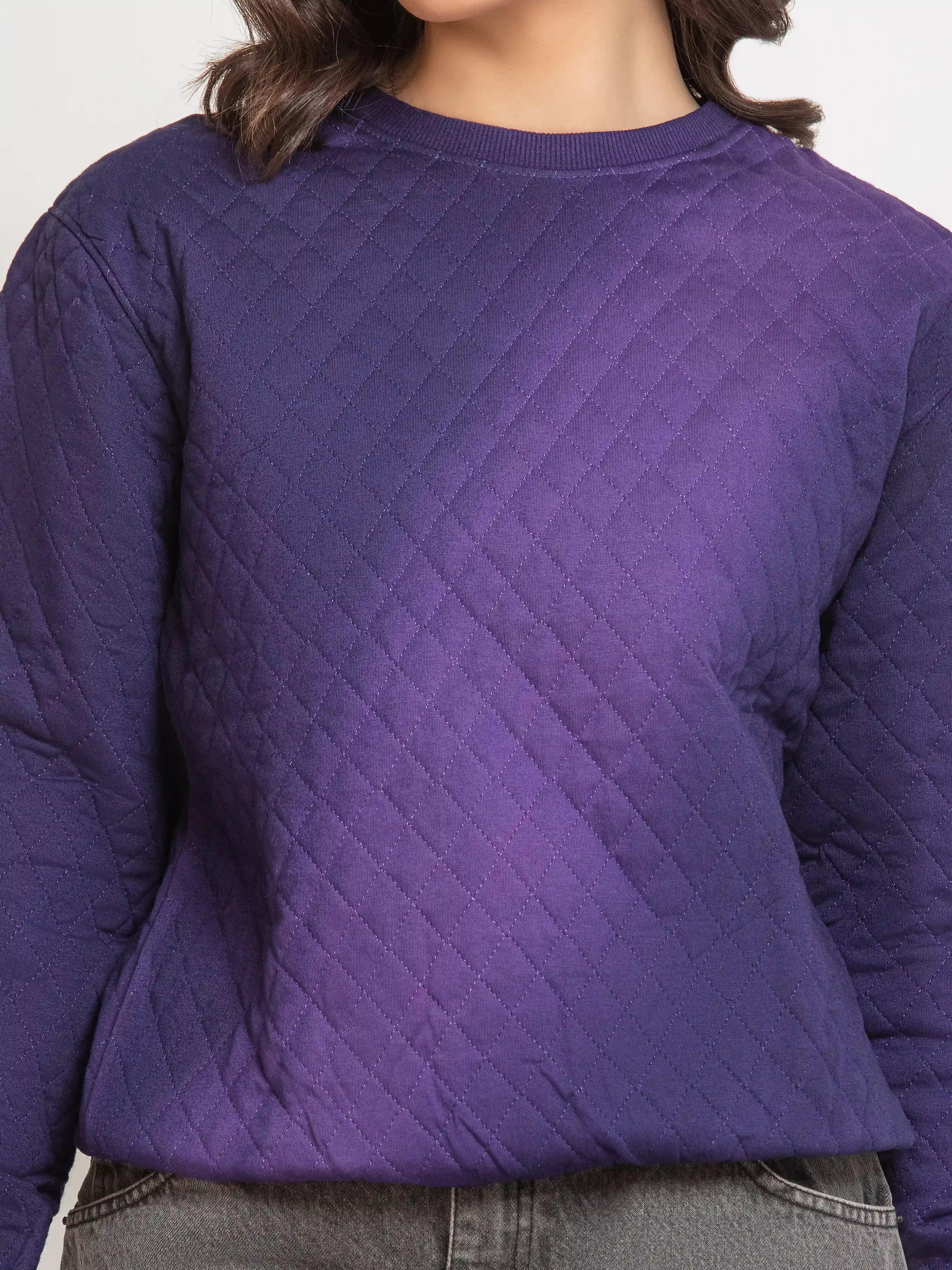 Regular Fit Quilted Sweatshirt - FWTSS24-028