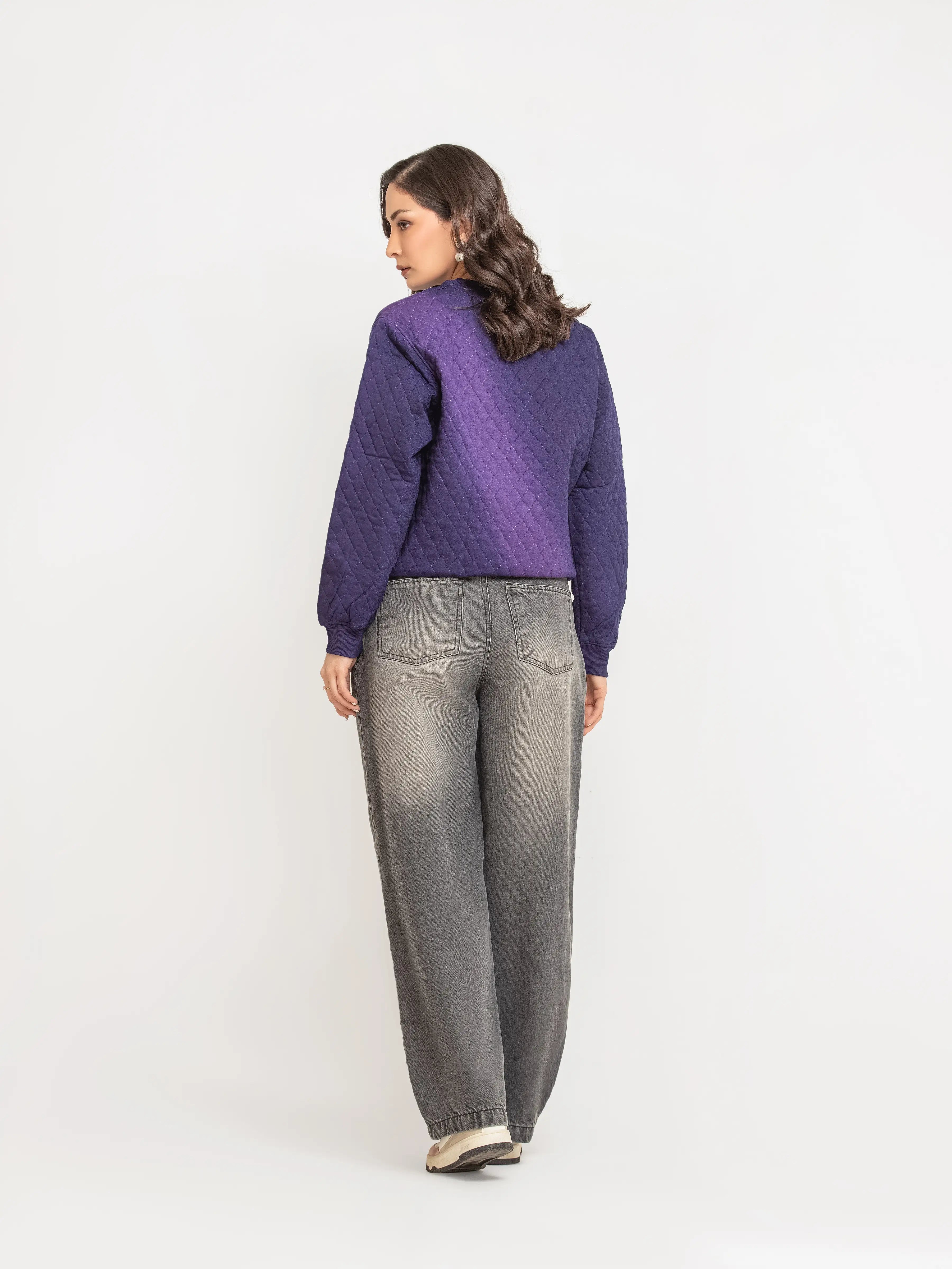 Regular Fit Quilted Sweatshirt - FWTSS24-028