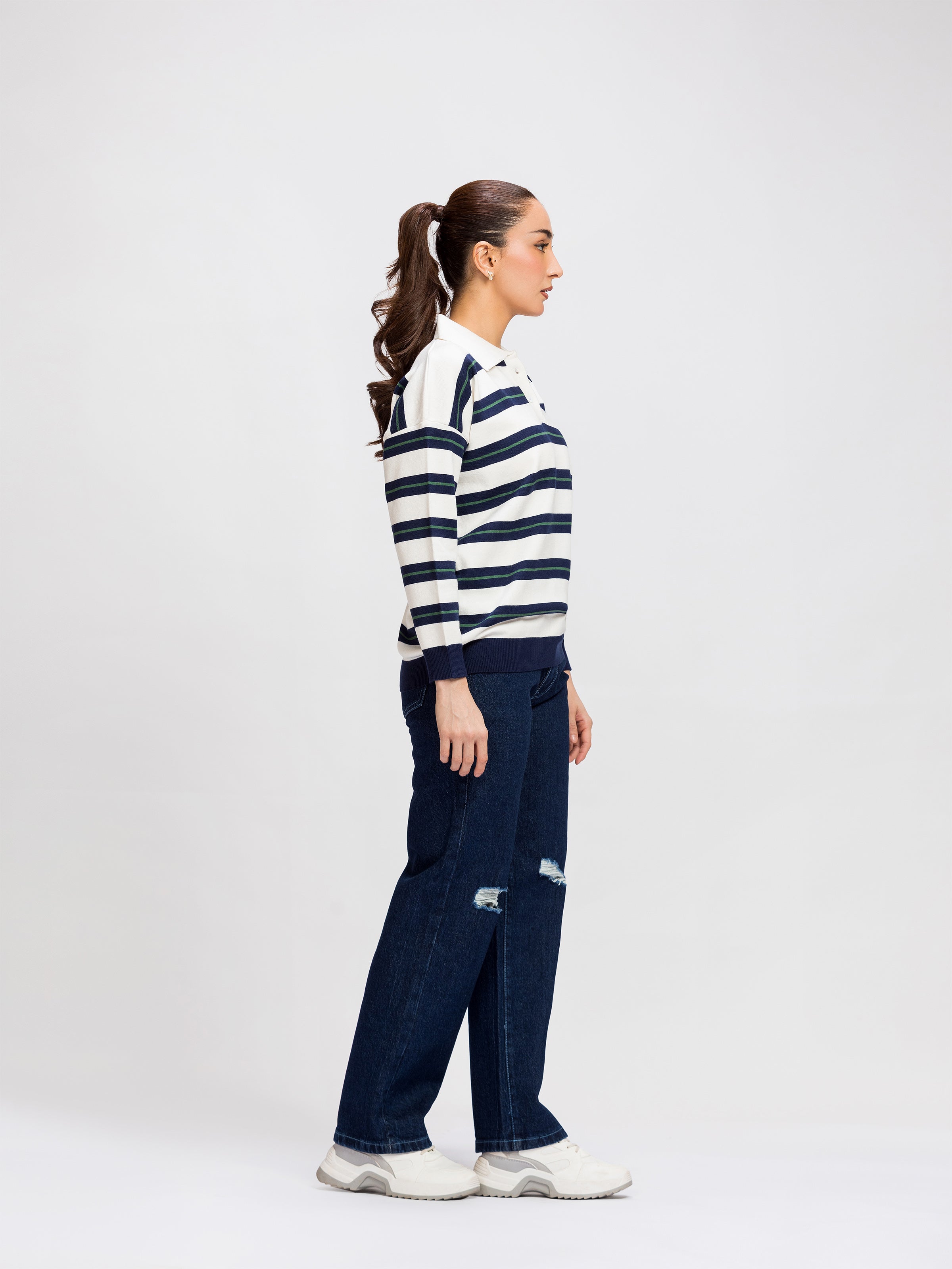 Striped Knitted Sweater - FWTSW24-005