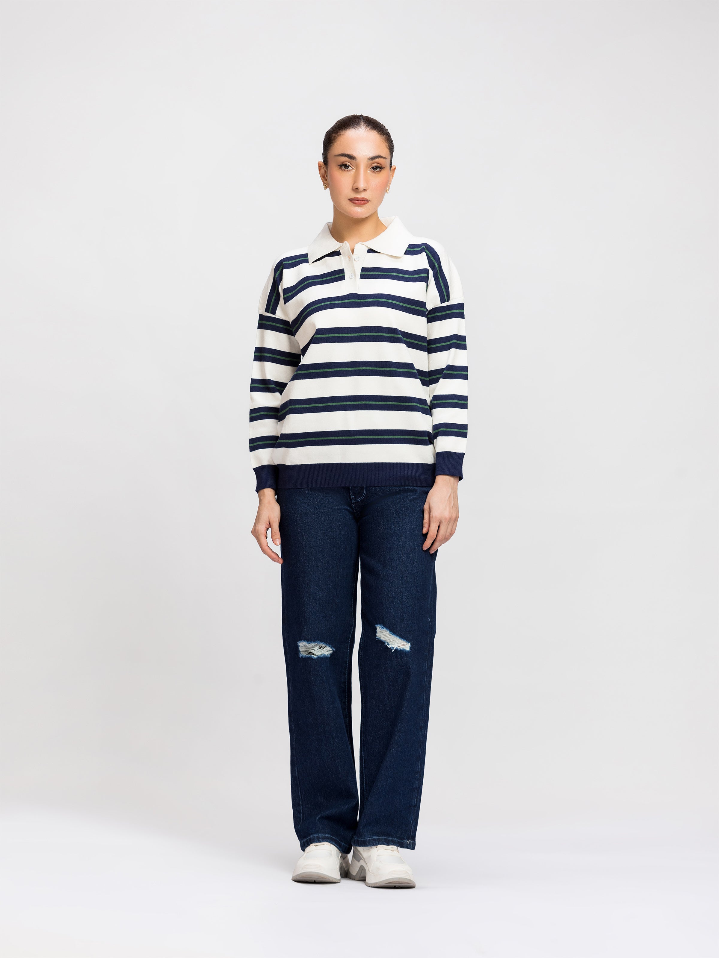 Striped Knitted Sweater - FWTSW24-005