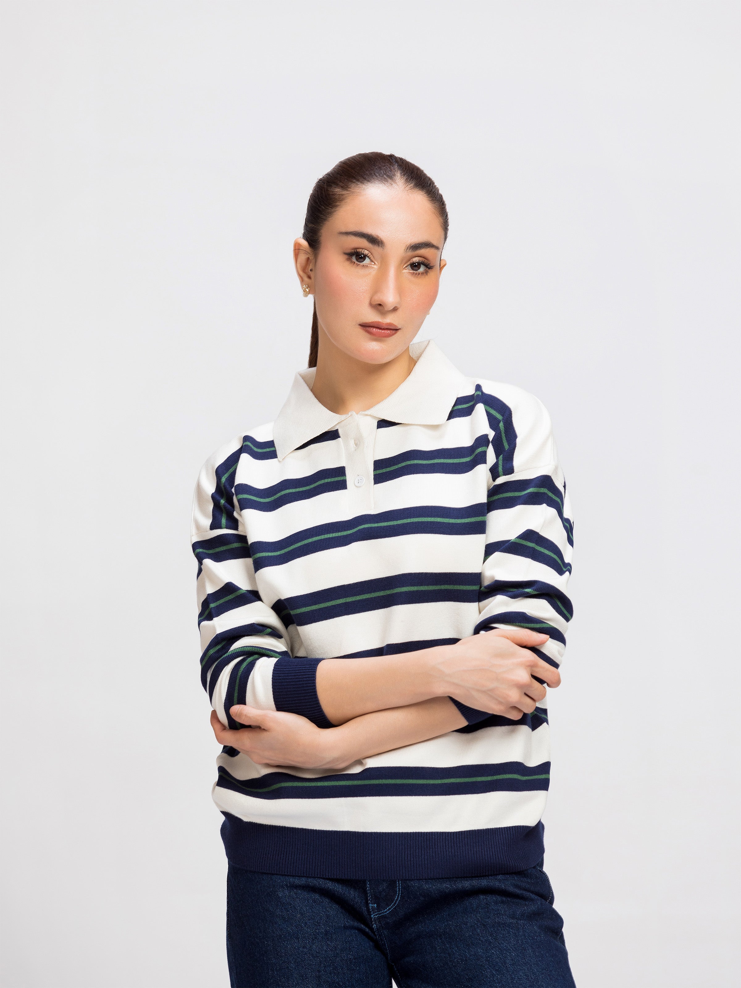 Striped Knitted Sweater - FWTSW24-005