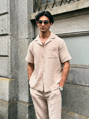 Textured Co-ord Set Shirt - FMTS5-32202