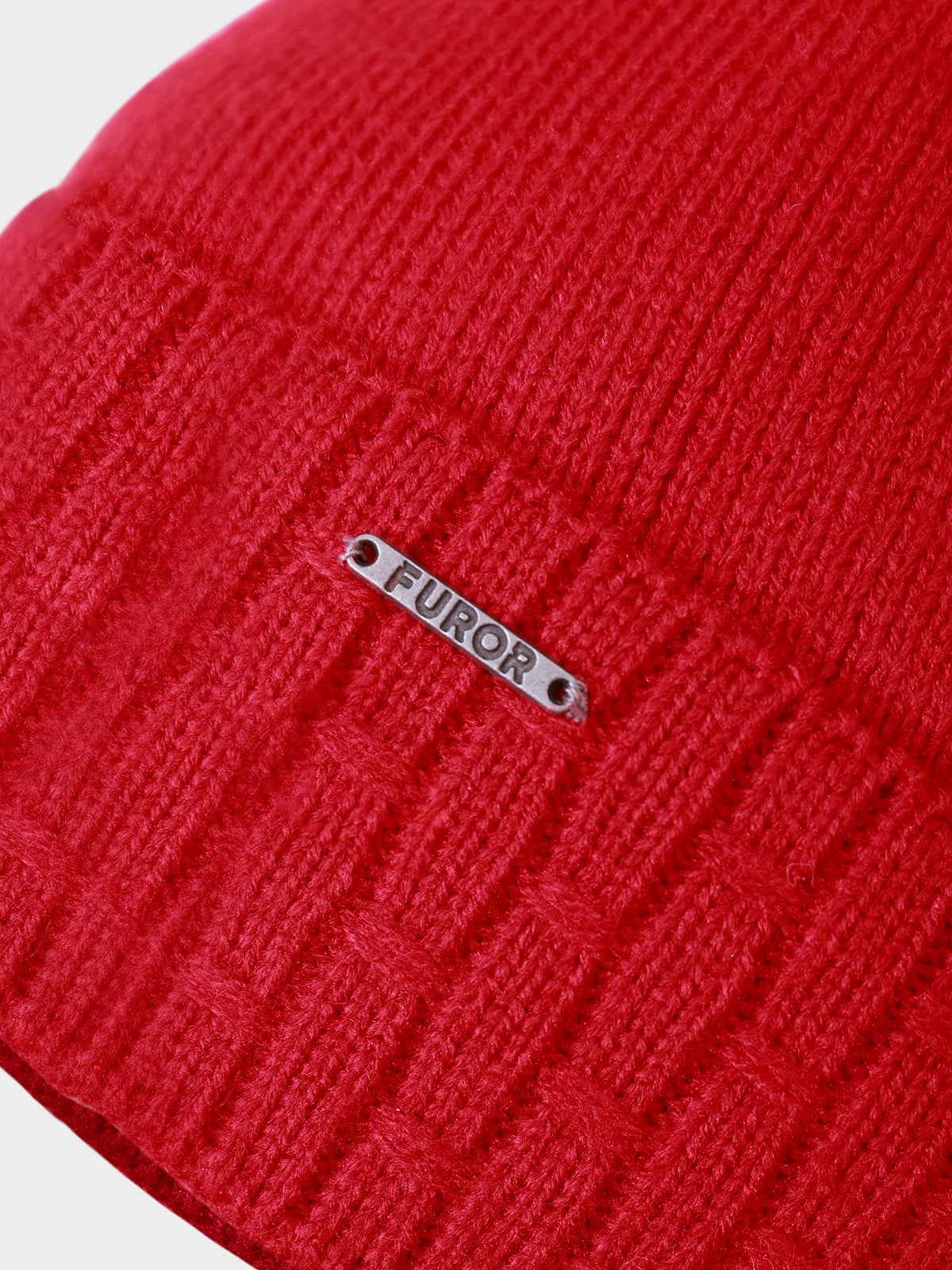 Red Knitted Beanie - FABC21-010