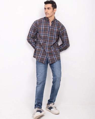 Men's Brown Casual Shirt - FMTS21-31513