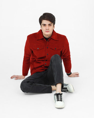 Men's Maroon Jacket - FMTJW22-023