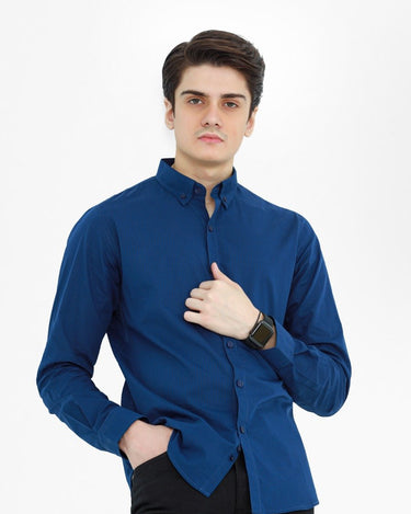 Men's Royal Blue Casual Shirt - FMTS22-31705