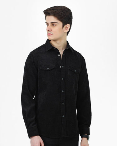 Men's Black Casual Shirt - FMTS22-31715