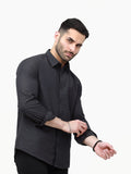 Men's Charcoal Casual Shirt - FMTS23-31784