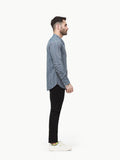 Men's Blue & Grey Casual Shirt - FMTS22-31775