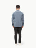 Men's Blue & Grey Casual Shirt - FMTS22-31775