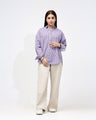 Women's Purple & White Shirt - FWTS23-002