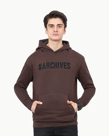 Men's Chocolate Brown Hoodie - FMTH22-002