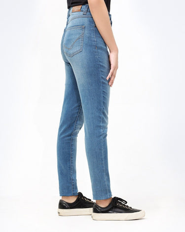 Women's Mid Blue Denim Pant - FWBDP23-002