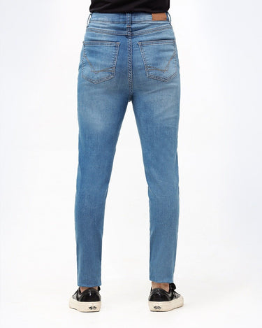 Women's Mid Blue Denim Pant - FWBDP23-002