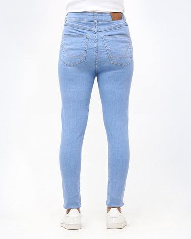 Women's Powder Blue Denim Pant - FWBDP23-003