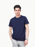 Men's Navy Blue Classic Tee - FMTCT23-003