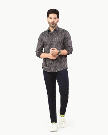 Men's Black Casual Shirt - FMTS22-31642