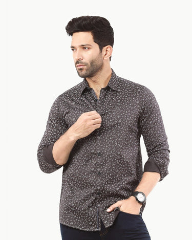 Men's Black Casual Shirt - FMTS22-31642