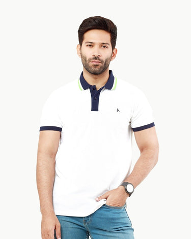 Men's White Polo Shirt - FMTCP22-033