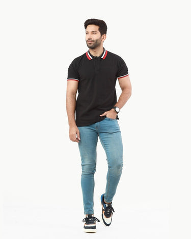 Men's Black Polo Shirt - FMTCP22-028