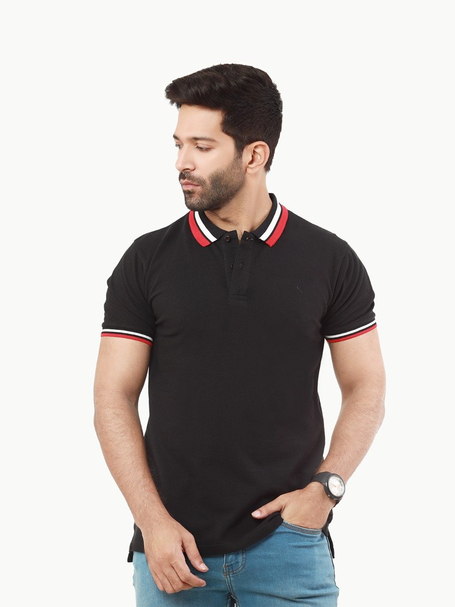 Men's Black Polo Shirt - FMTCP22-028