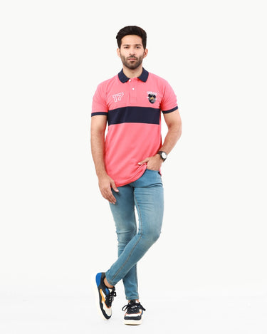 Men's Coral Navy Polo Shirt - FMTCP22-026