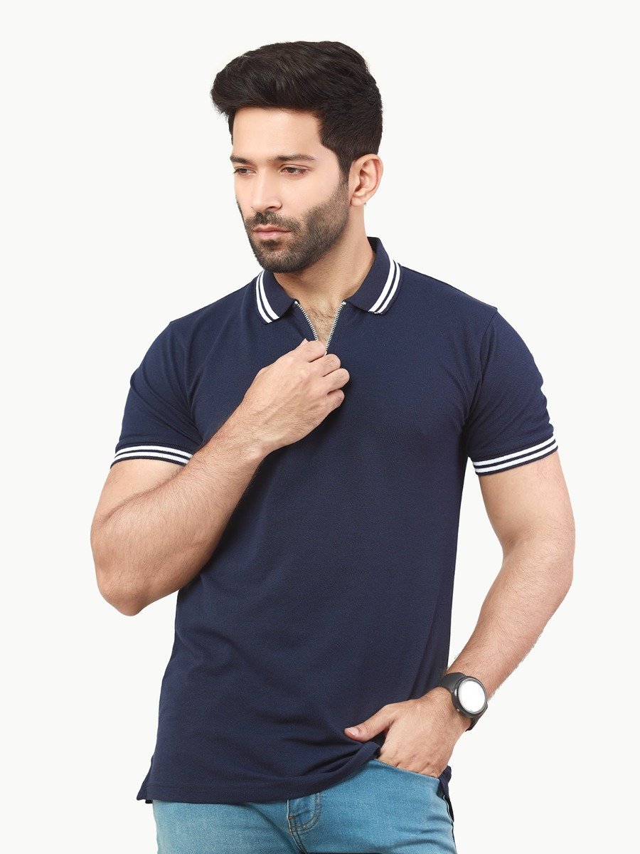 Men's Blue Polo Shirt - FMTCP22-027