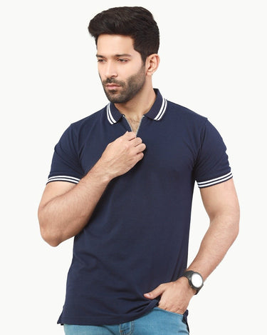 Men's Blue Polo Shirt - FMTCP22-027