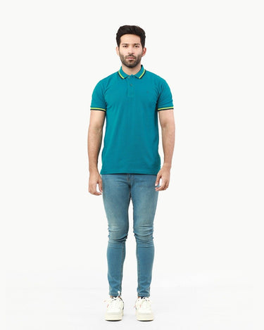 Men's Teal Green Polo Shirt - FMTCP22-030