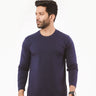 Men's Navy Crew Neck Basic Tee - FMTBF22-005