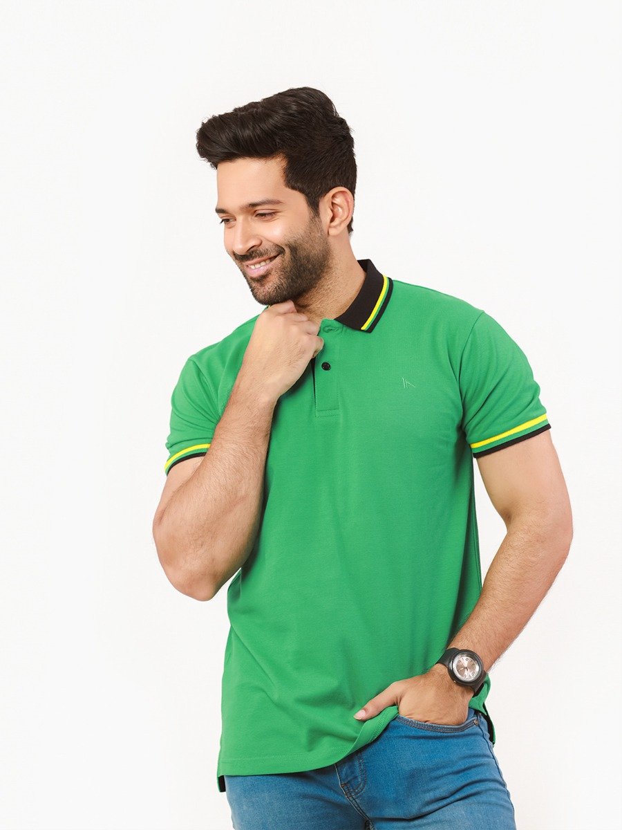 Men's Green Polo Shirt - FMTCP22-036