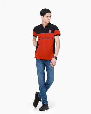 Men's Red Polo Shirt - FMTCP22-035