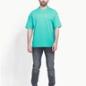 Men's Turquoise Crew Neck Graphic Tee - FMTGL22-003