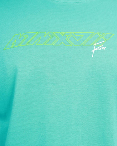 Men's Turquoise Crew Neck Graphic Tee - FMTGL22-003