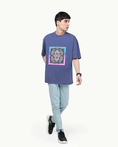 Men's Blue Graphic Tee - FMTGL23-002