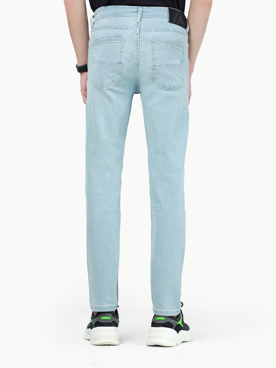 Powder Blue Jean Buy FUROR Slim Fit Basic Jeans online - FMBP22-034 – FURORJEANS