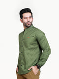 Men's Olive Green Casual Shirt - FMTS22-31549