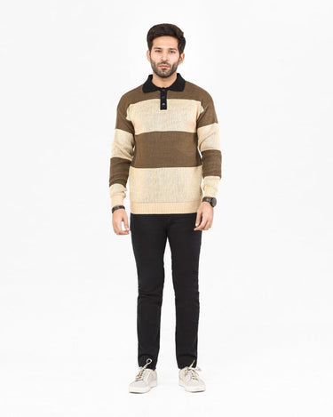 Men's Olive Sweater - FMTSWT22-018