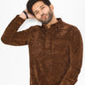 Men's Dark Brown Casual Shirt - FMTS22-31720