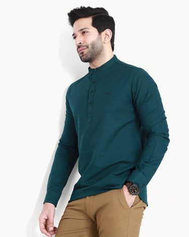 Men's Bottle Green Casual Shirt - FMTS22-31577