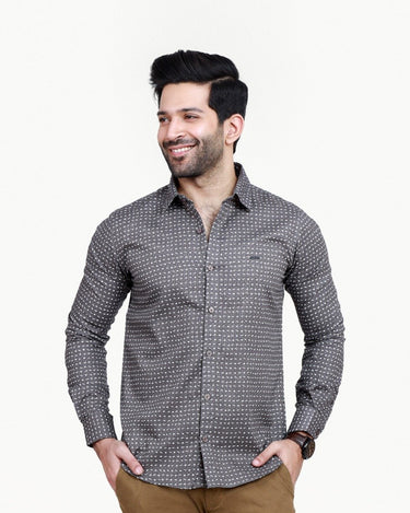 Men's Grey Casual Shirt - FMTS22-31547